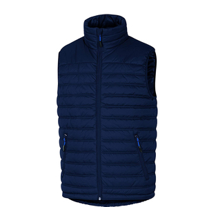 Gilet matelassé léger pour homme avec col montant, sans manches, zippé, rembourré, avec poches - Product Image 6