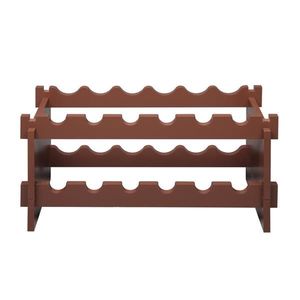 Porte-vin classique à 2 niveaux empilable, capacité de 12 bouteilles, pour bar ou cave à vin - Product Image 2