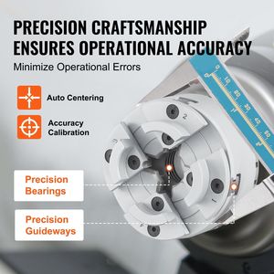 หัวจับดอกสว่านแบบ 4 ขา KP2-3/4 ขนาด 2.75 นิ้ว สำหรับเครื่องกลึงโลหะ ความแม่นยำสูง - Product Image 3