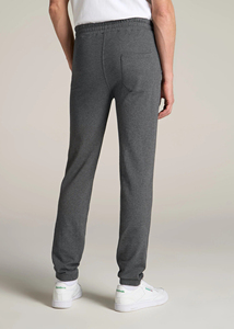 Pantalon de jogging décontracté pour homme en twill bleu clair délavé à l'acide, coupe droite, taille mi-haute élastique, avec poches latérales, idéal pour le printemps - Product Image 6
