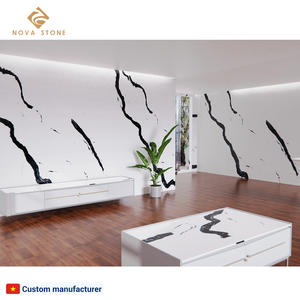 Panneaux de quartz légers NV1001, veinage audacieux et fluide, continuité visuelle, revêtement mural intérieur en quartz technique - Product Image 3