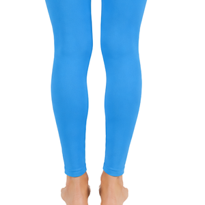 Pantalones de equitación para mujer, color azul cielo, cintura alta, elásticos, con agarre completo en el asiento, para entrenamiento, competición y deporte. - Product Image 3