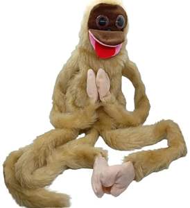 Marioneta de Mono Parlanchín para Ventriloquismo, Marrón Claro, Tela Suave FAR, Muñeco de Ventriloquismo para Niños y Espectáculos, Movimiento Bucal Fácil, Divertido - Product Image 5