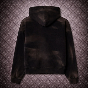 Sudaderas con capucha con cremallera efecto desgastado por el sol, 370 gramos, 100% algodón, sudadera sólida personalizada unisex de ajuste regular, tejido gofrado transpirable con efecto desgastado - Product Image 2