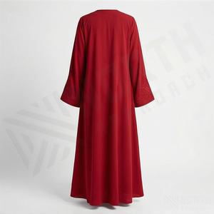 2025 OEM Kimono Abaya pour femmes musulmanes, en tissu polyester épais, doux et très extensible, col en V, manches longues, pour fêtes, Ramadan, mariages - Product Image 2