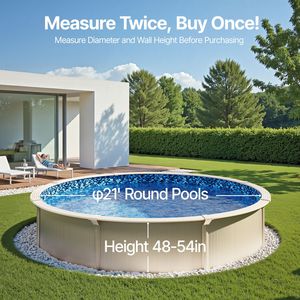 21ft Ground Pool Liner 48 54inch <b>Wall</b> Height Standard Gauge <b>Vinyl</b> 1.5mm Thickness PE Designed Steel Si Overlap Pool Liners 25m - Product Image 3