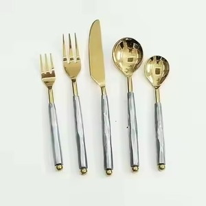 High Quality <b>Table</b> Dining Metal Cutlery Set Stainless Steel <b>Spoon</b> Fork Knife Flatware Set Premium Finish - Product Image 4