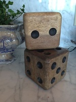 Dés en bois faits à la main de qualité supérieure, écologiques, taille personnalisée, style classique/moderne, pour la famille, les fêtes en plein air, le jardin