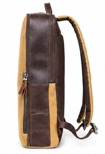 Modern Canvas and Leather <b>Laptop</b> <b>Backpack</b> Large Capacity Lightweight College Office Travel Business <b>Backpack</b> for Men and Women - Product Image 5