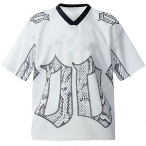 Camiseta Deportiva de Fútbol Americano con Estampado de Serpiente Estilo Y2K, Cuello en V, Talla Grande para Hombre, Poliéster Premium, Ropa Deportiva de Moda, OEM - Product Image 4