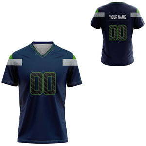 Camisetas de Sublimación de Manga Corta al por Mayor, Servicio OEM, Mejores Jerseys de Fútbol Americano Personalizados para Adultos, Modelo 2026, Transpirables - Product Image 6