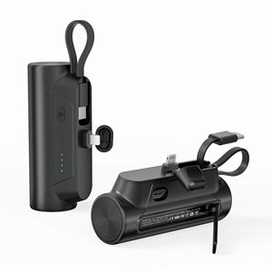 Caricabatterie Portatile ad Alta Velocità Sottile 8000mAh Essenziale per Viaggi con Cavi Integrati Power Bank Stazione di Ricarica ad Alta Velocità - Product Image 1