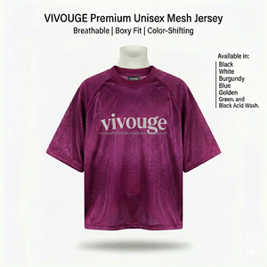 Maillot Oversize Personnalisé à Épaules Tombantes pour Hommes et Femmes, en Polyester Respirant avec Maille, Style Streetwear, Football, Basketball, Vente en Gros OEM Usine - Product Image 1