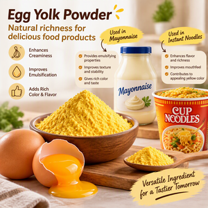 Yema de Huevo en Polvo de Grado Exportación, Certificada Halal, Calidad Premium, Pasteurizada y Secada por Aspersión, 100% Yema de Huevo de Gallina, Emulsionantes, Larga Duración - Product Image 1