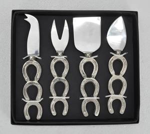 Juego de 4 Utensilios para Servir Queso con Mangos Estilo Herradura, Ecológicos, Aptos para Contacto con Alimentos, para Eventos y Fiestas - Product Image 2