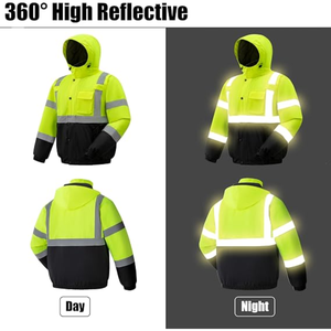 เสื้อกั๊กนิรภัยสะท้อนแสงสีส้ม ระดับ 2 กันน้ำ พร้อมแถบสะท้อนแสงสีเงินและขอบสีดำ - Product Image 5