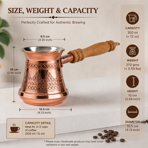 Handmade Pure Copper Turkish Coffee Pot Cezve Ibrik Wooden Handle <b>Arabic</b> Greek Espresso Coffee Maker Milk Warmer Butter Pot - Product Image 6