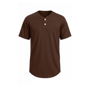 Mens 2 Button Baseball Jerseys Athletic <b>Game</b> Shirt Front Placket Teamwear Stadium Look Street Style Sports Top - Product Image 4