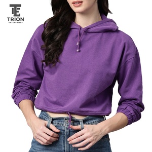 Sudadera con Capucha Larga de Invierno de Alta Calidad al por Mayor, Estilo Urbano, Color Personalizado en la Parte Delantera, Sudadera de Manga Larga para Mujer con Estampado Personalizado - Product Image 1