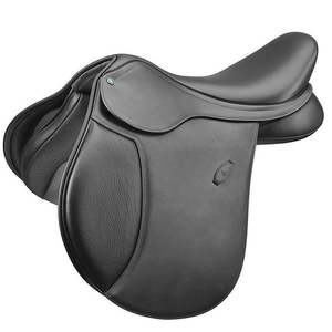 Selle d'obstacle anglaise avec arceau en bois, construction en cuir et quincaillerie nickelée - Product Image 5