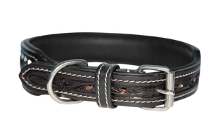 Collier pour chien en cuir premium fait main, fabricant de colliers pour animaux de compagnie avec logo personnalisé de Divine International India - Product Image 2