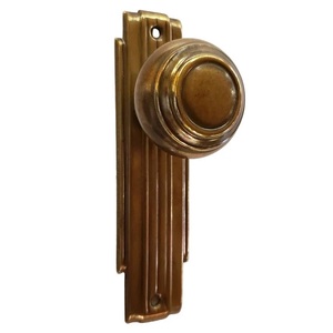 <b>Antique</b> Solid <b>Brass</b> <b>Door</b> <b>Knob</b> Back Plate Entry Hardware Satin Nickel Durable Eco-Friendly Dummy Design Cabinet Passage Privacy - Product Image 3