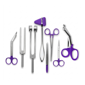 Kit de Diagnostic Médical Personnalisé avec Logo, 8 Pièces, Violet, Acier Inoxydable, Ciseaux et Pinces de Trauma pour Étudiants en Infirmière et EMT, OEM - Product Image 3