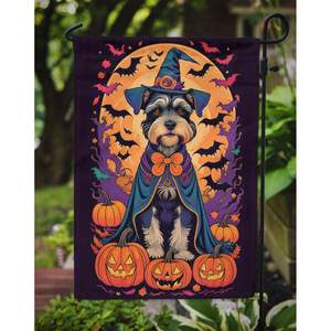 Schnauzer Witchy Halloween multicolore jardin drapeau boîte aux lettres décoratif cour bannière pour Patio oeuvre pour parterres de fleurs et pelouses - Product Image 3
