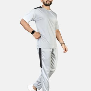 Ensemble de survêtement pour homme de qualité supérieure, t-shirt et pantalon, vêtements de sport légers, tenue d'entraînement estivale pour la salle de sport, vêtements décontractés élégants - Product Image 6