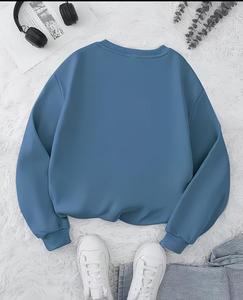 Women's Premium Polyester/Cotton <b>Blend</b> Fleece Sweatshirt-Comfortable & Stylish Waterproof & Windproof for Winter Season - Product Image 3