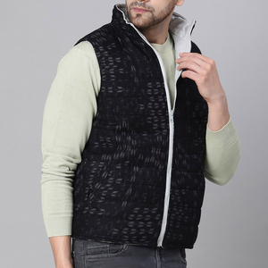 Men's Zip Front Puffer <b>Vest</b> Warm Insulated Sleeveless Jacket Casual Winter Wear Wholesale Manufacturer Comfortable Sleeveless - Product Image 1