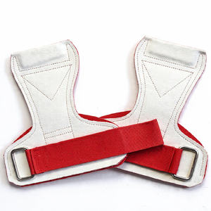 Weightlifting Leather Hand <b>Grip</b> Padded Support Genuine Leather Hand <b>Grips</b> Powerlifting Wrist Support Leather <b>Grips</b> - Product Image 6