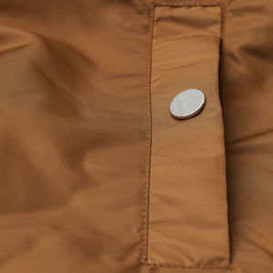 Veste bomber d'hiver en molleton de coton pour homme avec logo personnalisé, couleur unie, fermeture éclair, vente en gros - Product Image 6