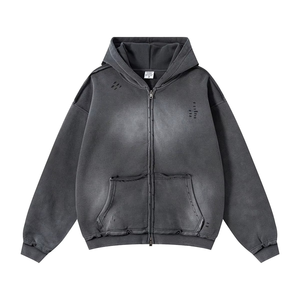 Sudadera con Capucha para Hombre, Color Gris Oscuro, Estilo Casual, Talla Grande, Transpirable, Manga Larga, para Invierno, 100% Algodón - Product Image 1