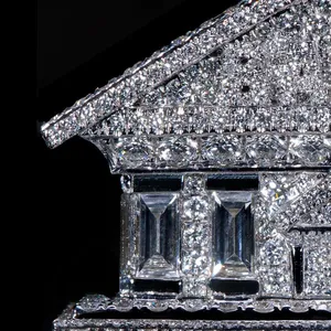 925 Silver Moissanite Diamond Luxury Pavilion <b>Ring</b> <b>Mens</b> Statement <b>Ring</b> Certified Diamond Iced Crown Inspired Designer <b>Ring</b> Gift - Product Image 5