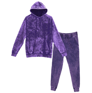 Conjunto Deportivo de Dos Piezas con Efecto Deslavado, Chaqueta y Pantalones a Juego para Ropa Deportiva Informal - Product Image 3
