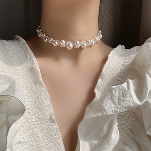 Elegante Collana di Perle a Goccia in Lega con Cristalli, Gioiello Regalo per Eventi Romantici Serale - Product Image 4