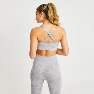 Conjunto Deportivo de 2 Piezas para Mujer, Cuello en V, Color Sólido, Talla Grande, Cinturón, Sin Costuras, Secado Rápido, Encaje, para Yoga y Gimnasio, Venta Caliente 2026 - Product Image 3