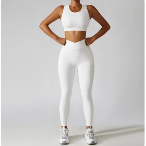 High Waisted Women Sportswear High Elastic Gym <b>Tights</b> Wholesale Running Wear Yoga Suit Sport Wear Fitness Yoga Wear - Product Image 3