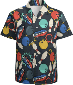 Camisa de hombre con cuello abierto, manga corta, estampado tropical hawaiano, informal, con botones, para playa, verano, colorida, top de verano para hombre - Product Image 4