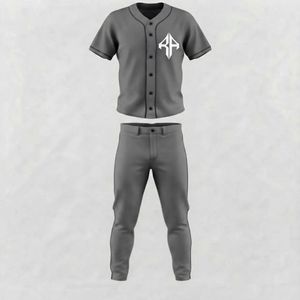 Ensemble de baseball pour homme avec impression par sublimation, matière 100% polyester, col en V de haute qualité par RIVIAN ATLANTIC - Product Image 2