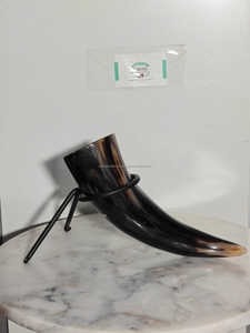 แก้วฮอร์นมีสไตล์ทนทานงานทำมือภาชนะดื่มมีสไตล์ที่มีสไตล์ใช้งานได้ยาวนานพร้อมเทคนิคขัดเงาซึมแบบว่างเปล่าแบบ DIY - Product Image 5