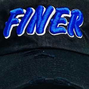 Zeta Phi Beta Finer <b>Black</b> Distressed Hat Blue Embroidered Sorority <b>Baseball</b> <b>Cap</b> Adjustable Strap Casual Stylish Women <b>Cap</b> - Product Image 3