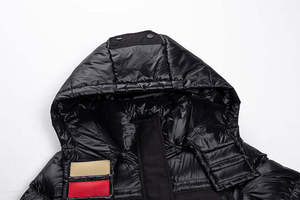 Women's Long Quilted Puffer Jacket Hooded Full Sleeve Zipper Closure Solid Color <b>Thick</b> <b>Winter</b> <b>Coat</b> Polyester Wadding Custom Logo - Product Image 4