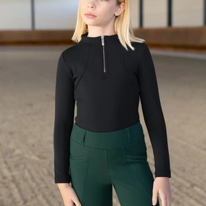 เสื้อเบสเลเยอร์สำหรับขี่ม้าเด็ก สวมใส่สบาย ผ้าเนื้อนุ่ม ยืดหยุ่นได้ ระบายอากาศดี เหมาะสำหรับการฝึกซ้อม - Product Image 1