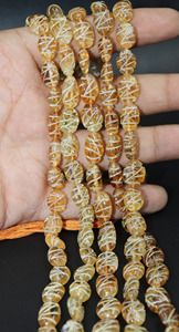 ลูกปัดซิทรินรูปไข่แกะสลักแบบเรียบ4x8-5x9mm ลูกปัดสีเหลืองมะนาวแกะสลักรูปไข่ที่สวยงาม - Product Image 6