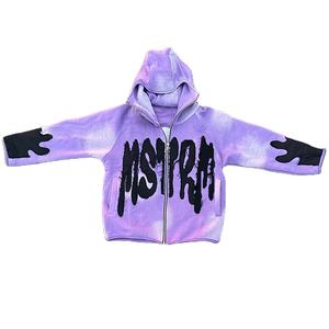 Venta al por mayor de algodón personalizado hombres Streetwear de gran tamaño Unisex hombres Vintage lavado ácido sudaderas con capucha desgastadas nuevo diseño de moda - Product Image 4