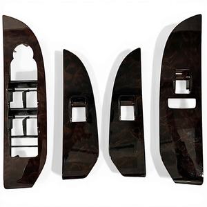 Juego de 4 Cubiertas Decorativas para el Panel de Interruptores de Ventanas, para GMC Yukon Denali, Chevrolet Tahoe y Suburban 2007-2009, Reemplazo OEM, Color Madera Oscura - Product Image 1