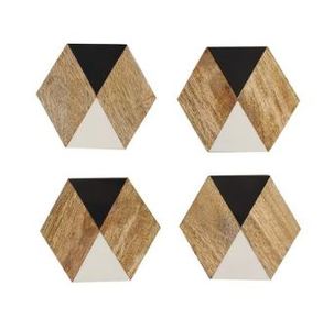 Square Stone Drink <b>Coasters</b> Grey Marble Look Non Slip Modern <b>Table</b> Mats Set - Product Image 4