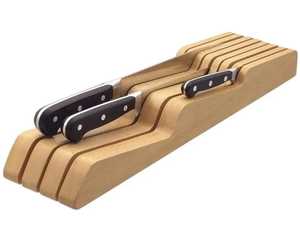 Organisateur de couverts en bambou, support d'ustensiles de cuisine, boîte de rangement pour couverts sur comptoir, support pour cuillères, fourchettes et couteaux, organisateur en bois - Product Image 6